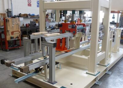linea automatica trasporto con testa di piegatura e sistema di collaudo per lamiere stampate